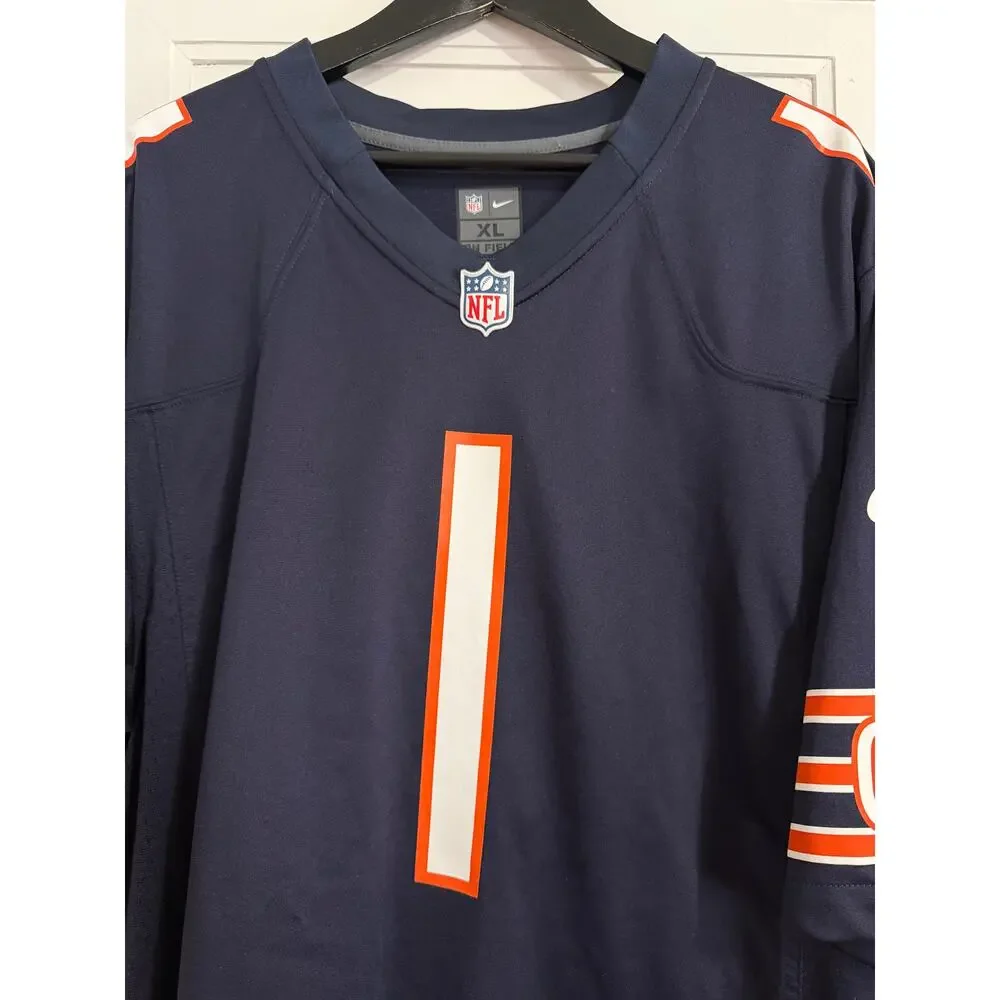 Justin Fields Chicago Bulls Nike NFL Football Jersey Men's Size XL - Picture 3 of 9